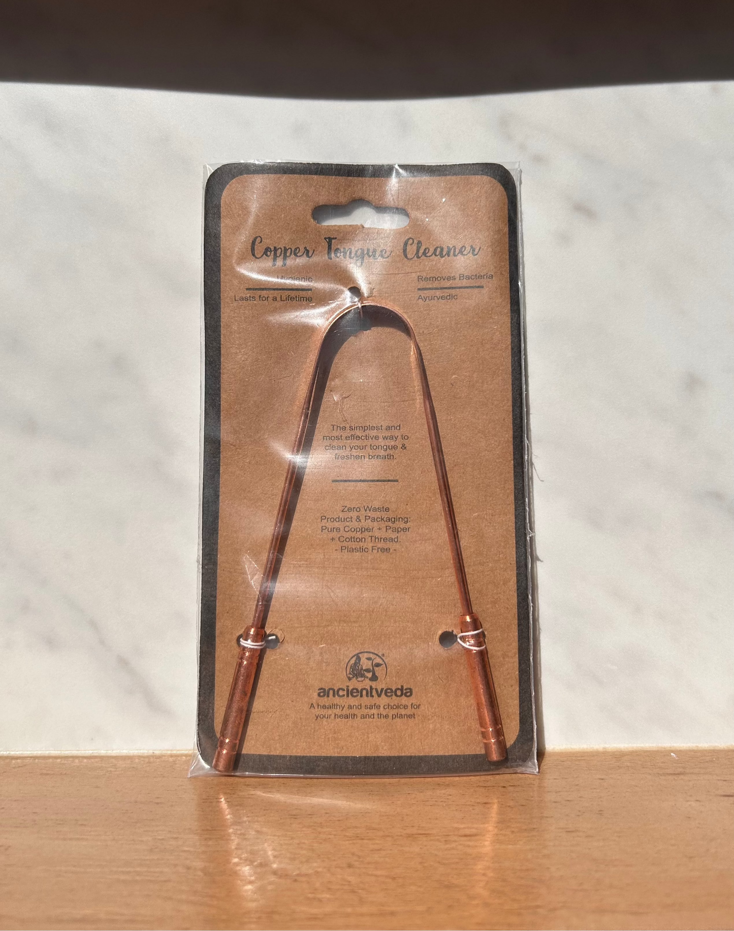 Copper Tongue Cleaner w/ Handles