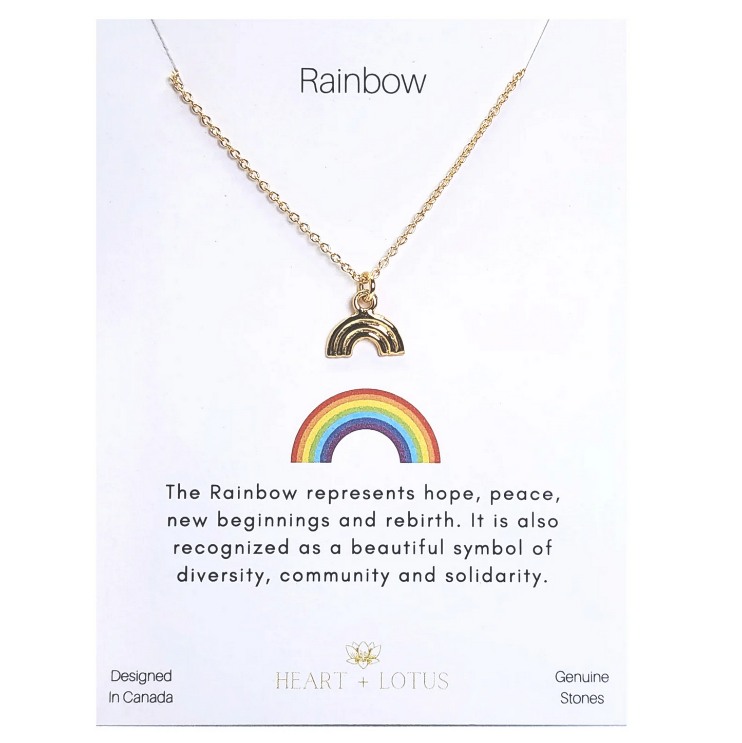 Rainbow Charm Necklace -14K Gold Vermeil