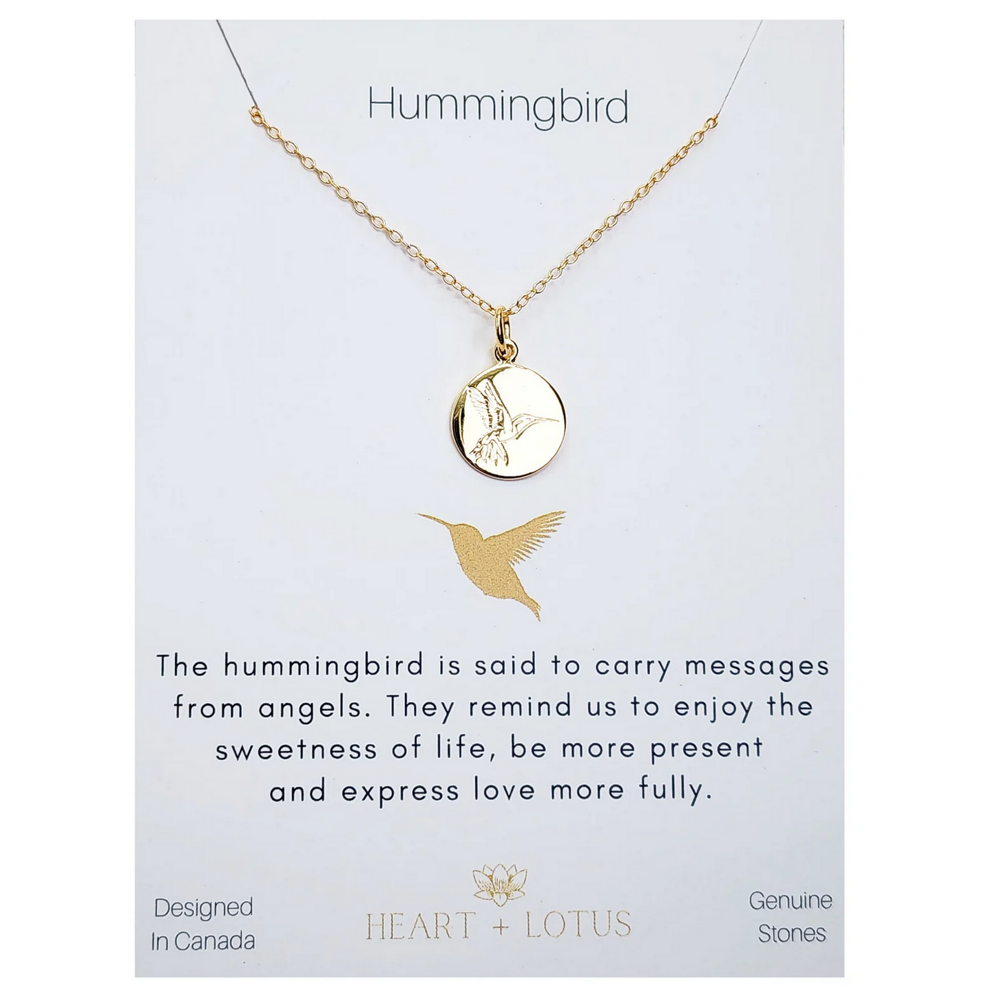 Hummingbird Necklace 14K Gold Vermeil