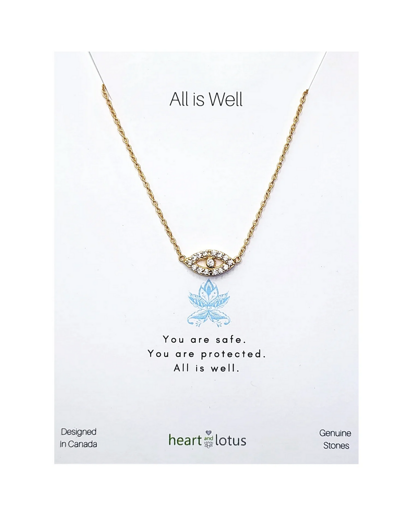 All Is Well - Evil Eye Necklace - 14k Gold Vermeil