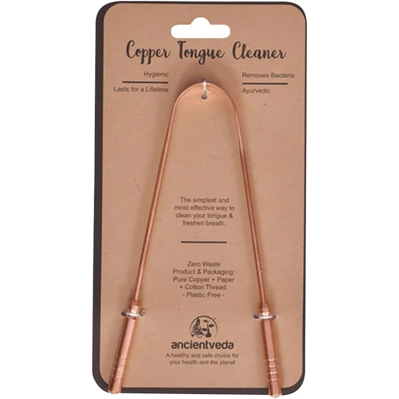 Copper Tongue Cleaner w/ Handles