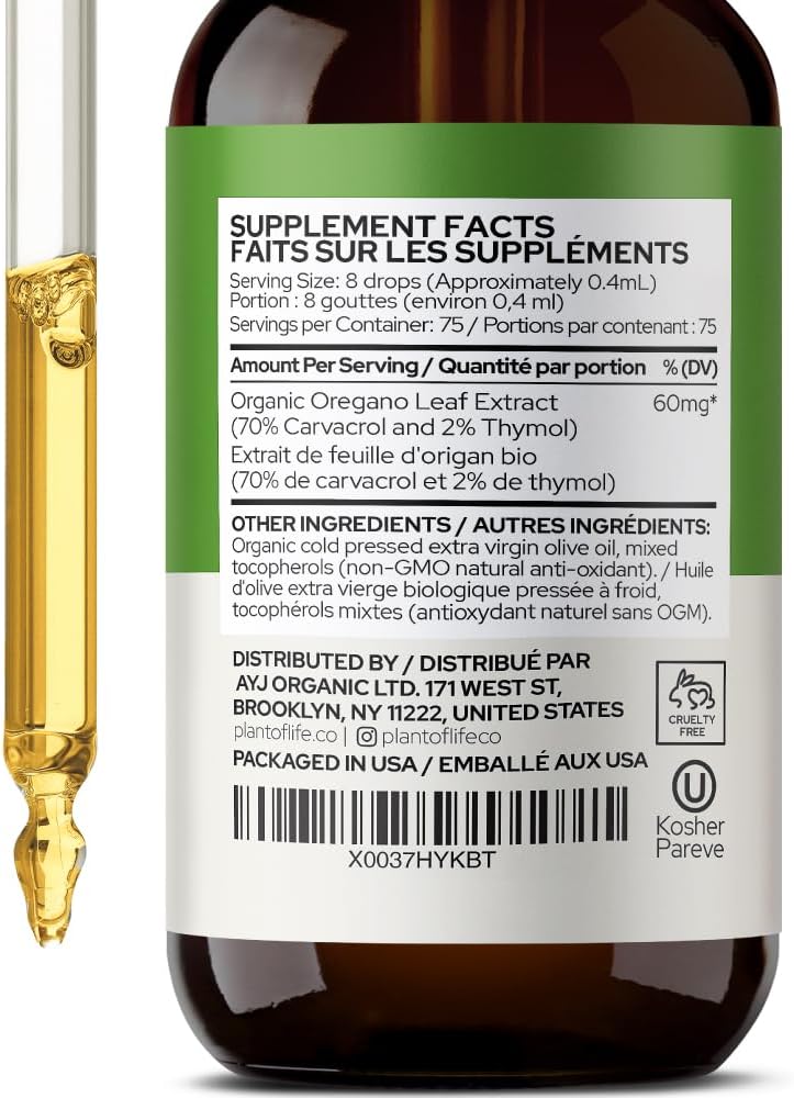 Oil of Oregano w/ Cavacrol and Thymol 30ml