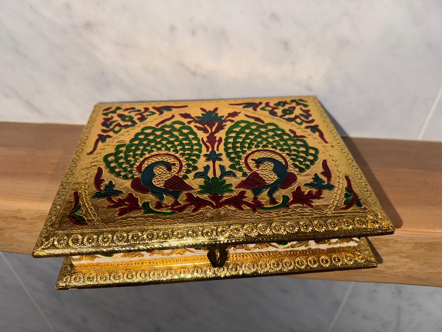 Peacock Meenakari Gift Box