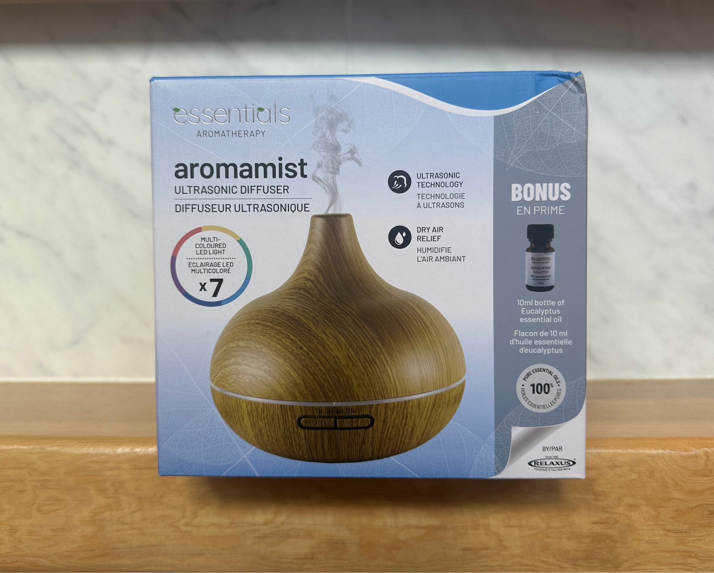 Aromamist Ultrasonic diffuser (with a 10ml Eucalyptus Essential Oil)