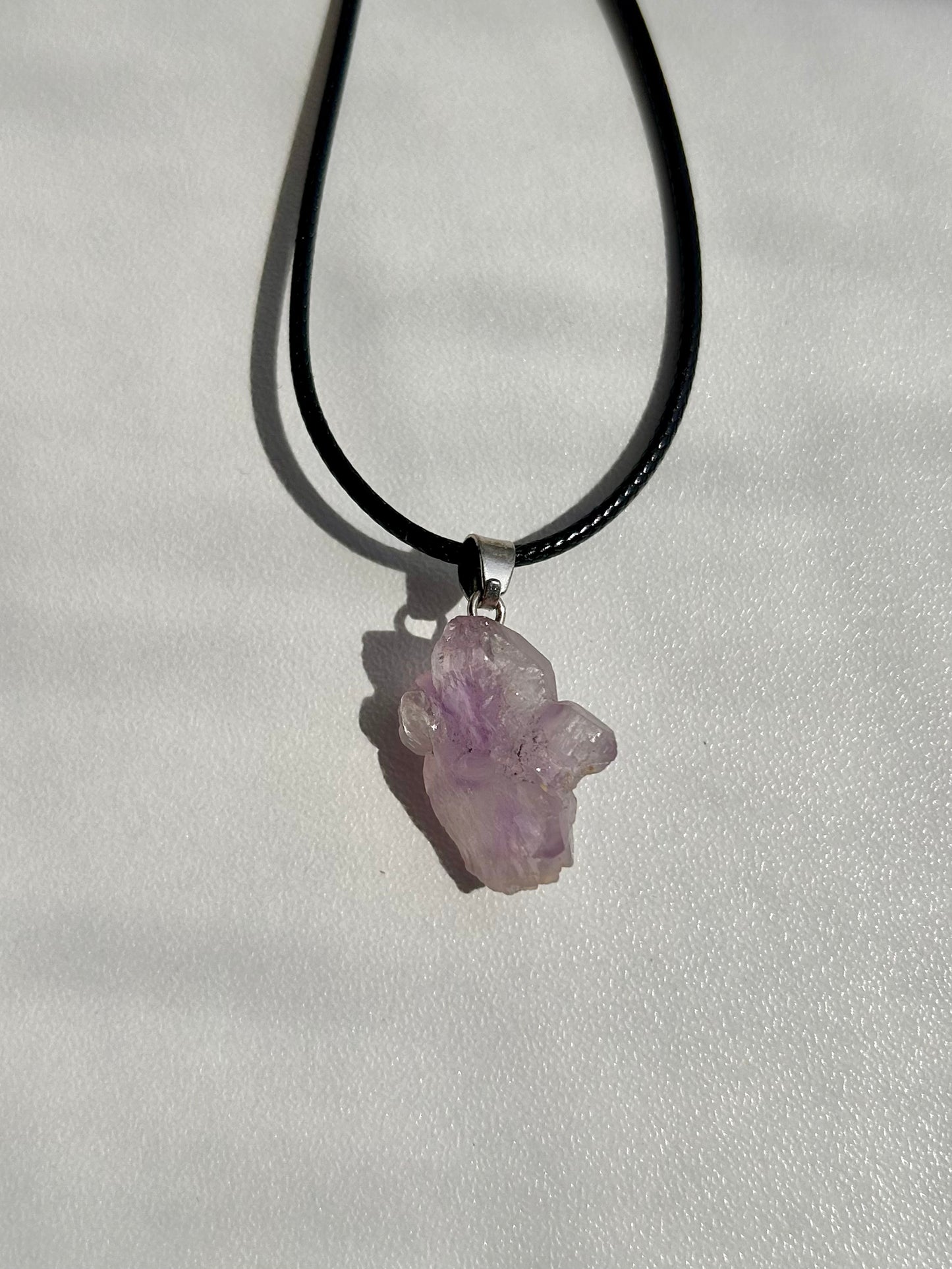 Crystal Pendant with Black Cord