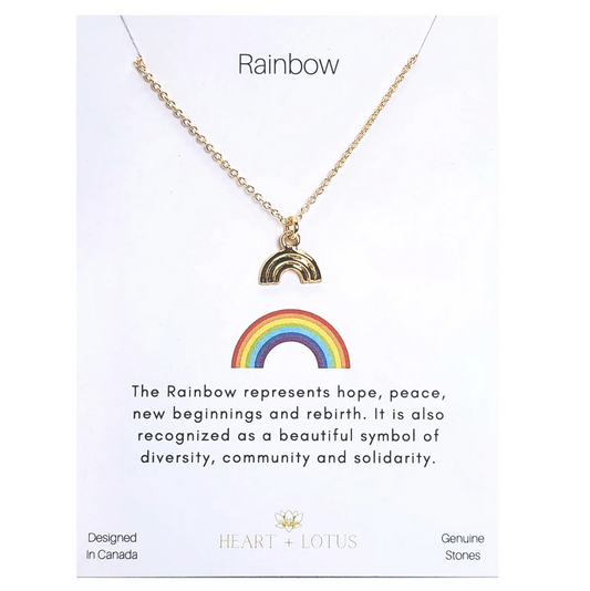 Rainbow Charm Necklace -14K Gold Vermeil