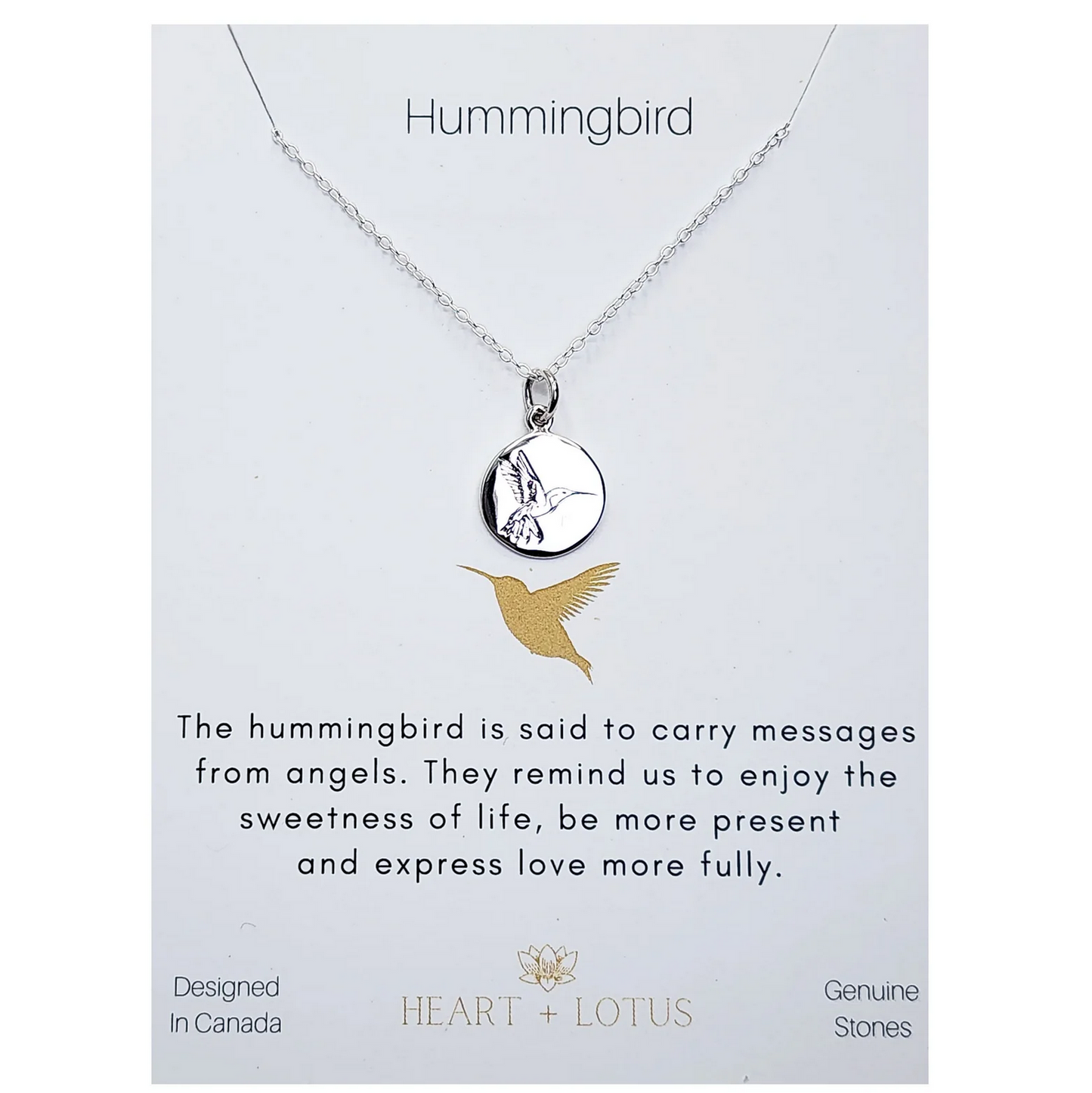 Hummingbird Necklace Sterling Silver