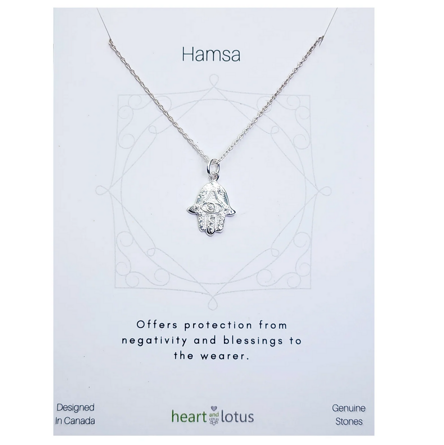 Hamsa Necklace Sterling Silver