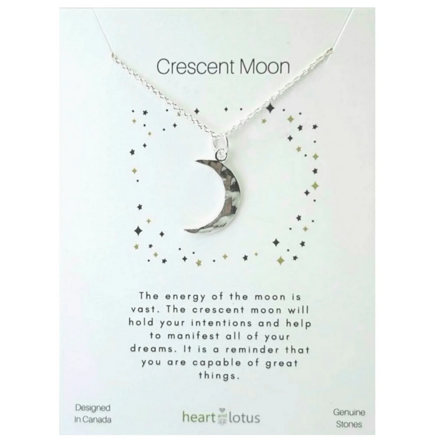 Crescent Moon Necklace Sterling Silver