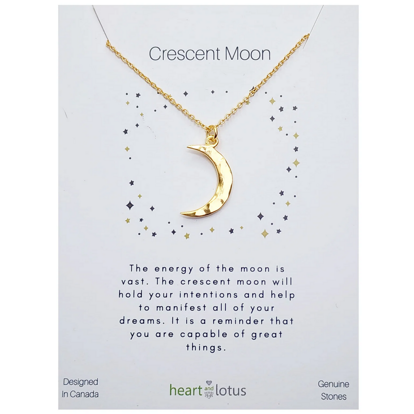 Crescent Moon Necklace 14K Gold Vermeil