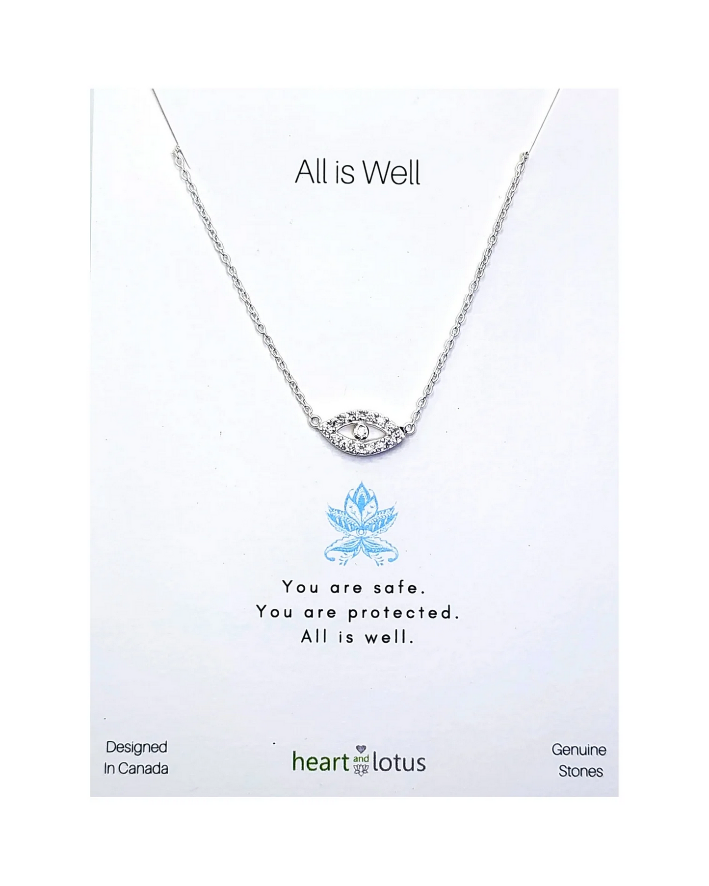 All Is Well - Evil Eye Necklace - Sterling Silver