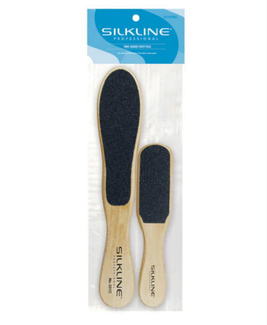 SILKLINE PROFESSIONAL Two-Sided Foot File - Full and Mini Size Duo