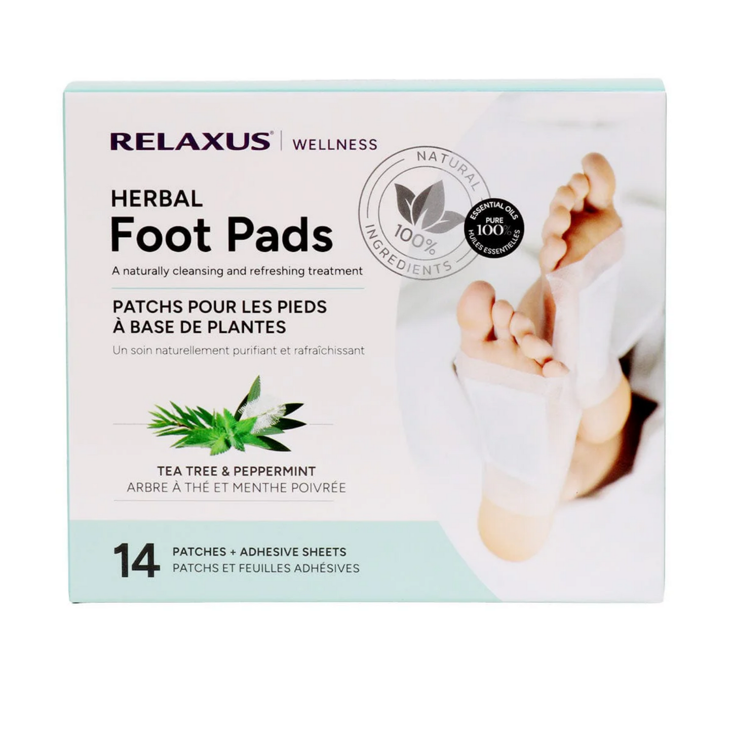 Tea Tree & Peppermint Herbal Detox Foot Pads 14pc